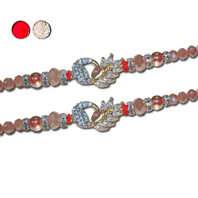 "AMERICAN DIAMOND (AD) RAKHIS -AD 4190 A- 022 (2 Rakhis) - Click here to View more details about this Product